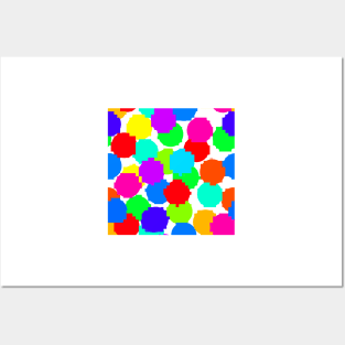 Rainbow Pixel Dots Posters and Art